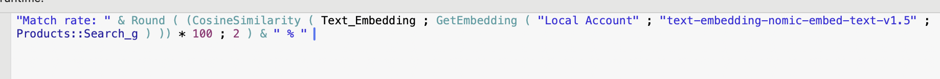 Modified formula to display a more user-friendly percentage on the layout.