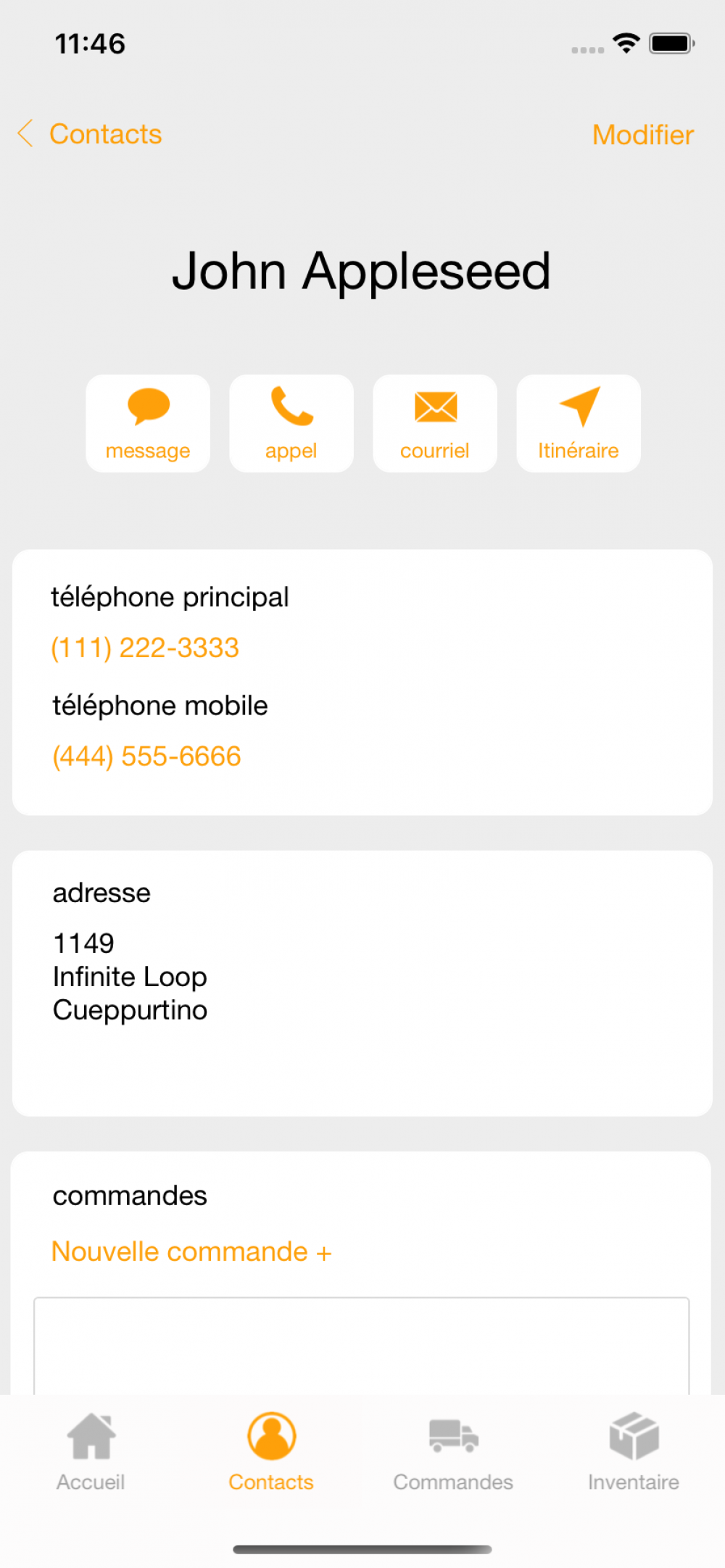Screenshot from LP - Swift iOS App - Manage Simple Inventory / Orders