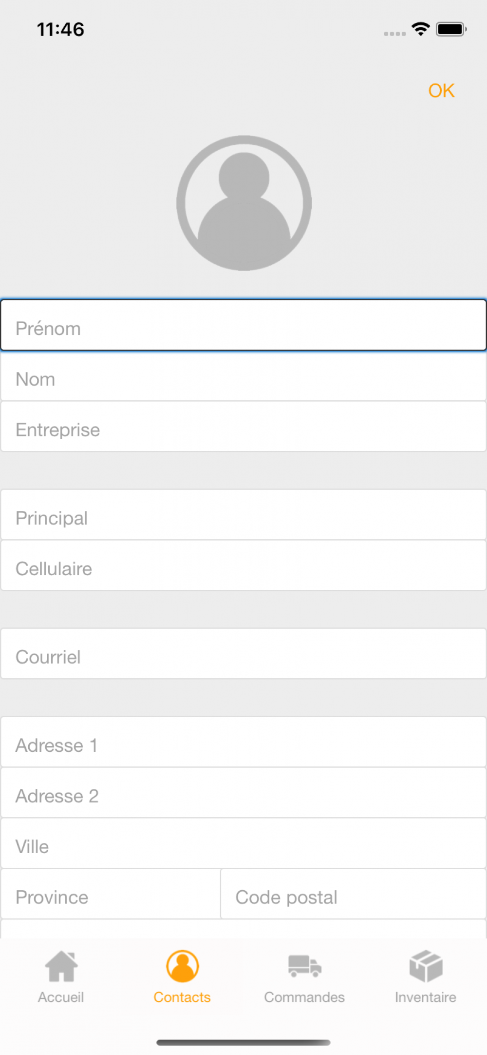 Screenshot from LP - Swift iOS App - Manage Simple Inventory / Orders